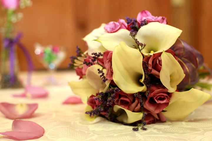 Bouquet sposa calle lavanda