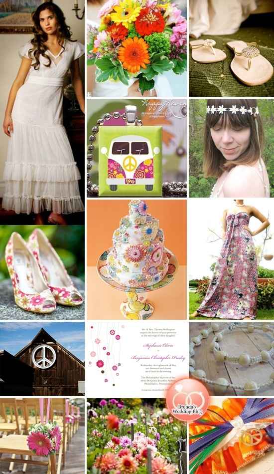 Bouquet matrimonio hippy