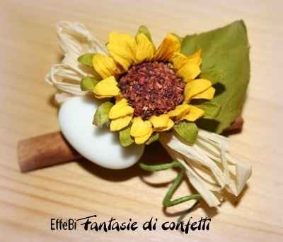 Segnaposto cannella girasole