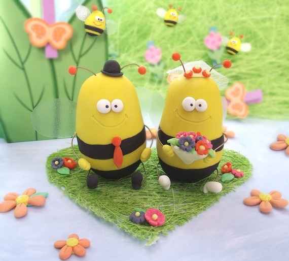 Pupazzetti come cake topper per matrimonio