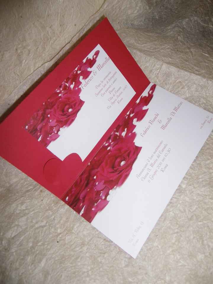 Partecipazioni matrimonio rose rosse
