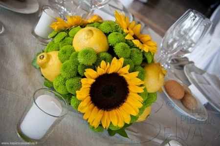Centrotavola matrimonio girasoli