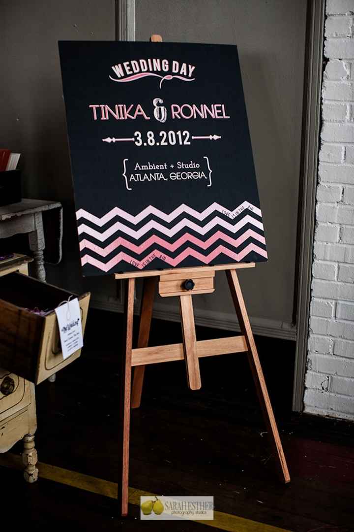 Tableau nozze rosa