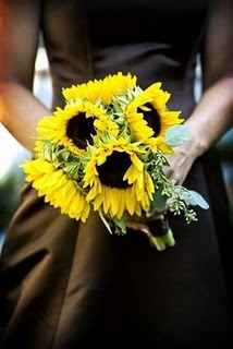 Bouquet da sposa con girasoli