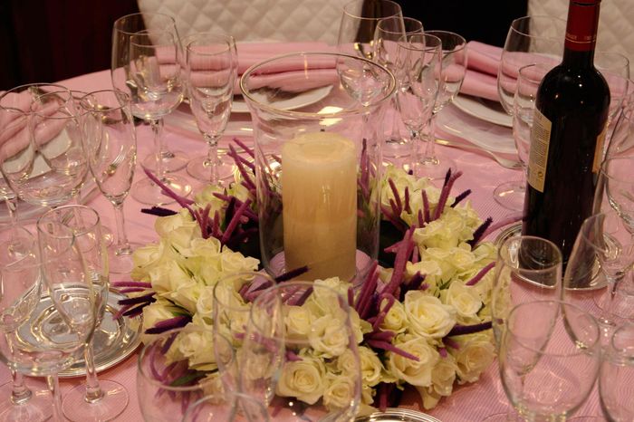 Centrotavola matrimonio in vetro