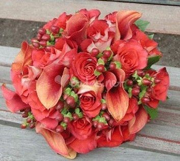 Bouquet da sposa rossi