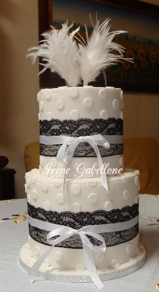 Torta nuziale bianco e nero