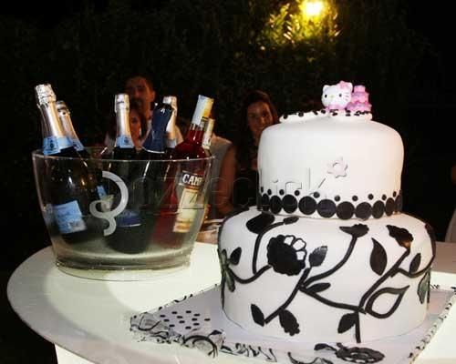 Torta nuziale bianco e nero