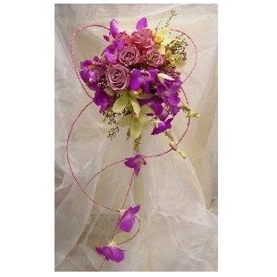 Bouquet sposa rose orchidee