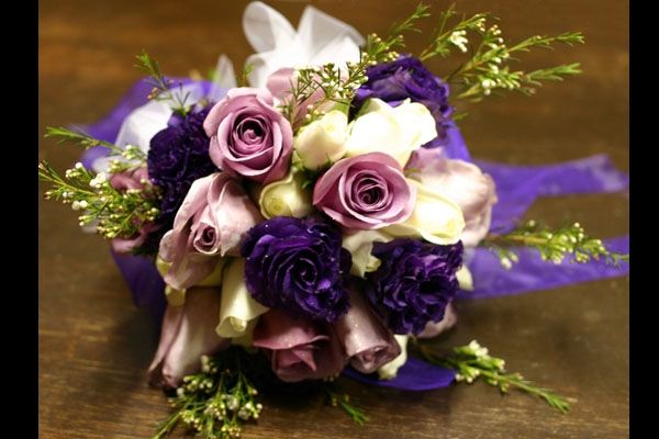 Bouquet sposa viola rosa