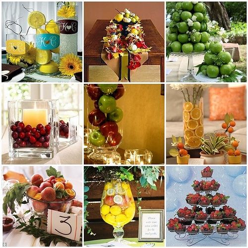 Centrotavola nozze frutta
