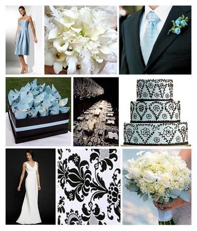 Matrimonio bianco nero azzurro