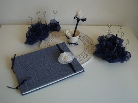 Guestbook matrimonio bianco blu