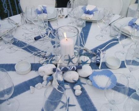 Segnaposto nozze bianco blu