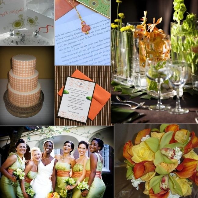 Idee matrimonio arancione verde