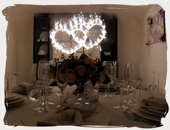 Cuori luminosi sposi