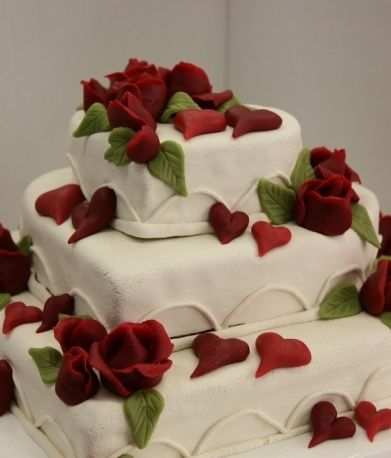 Torta nuziale cuori