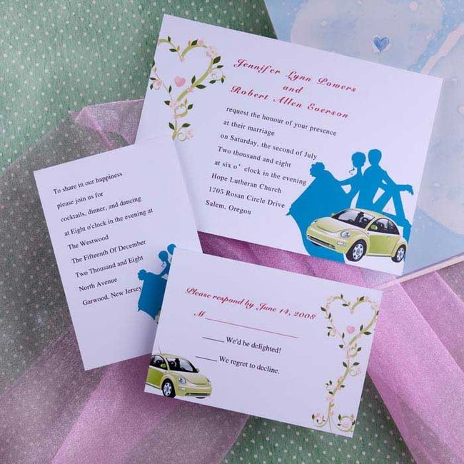 Partecipazioni matrimonio auto d'epoca