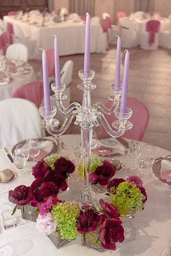 Centrotavola matrimonio colorato