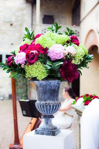 Centrotavola matrimonio colorato