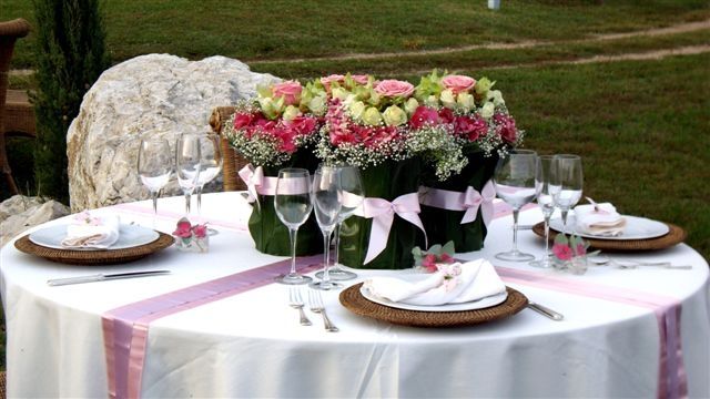 Allestimento tavoli matrimonio glicine