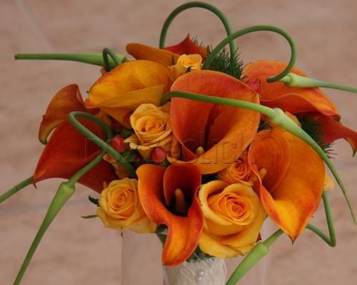 Bouquet sposa arancioni