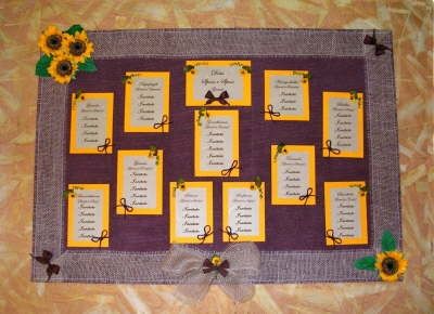 Tableau matrimonio girasoli