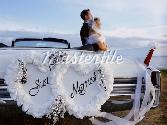 Just married decorazioni matrimonio macchina