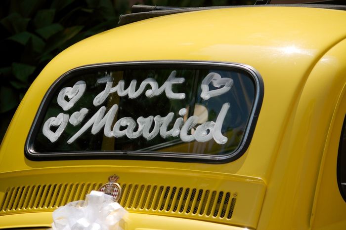 Just married decorazioni matrimonio macchina