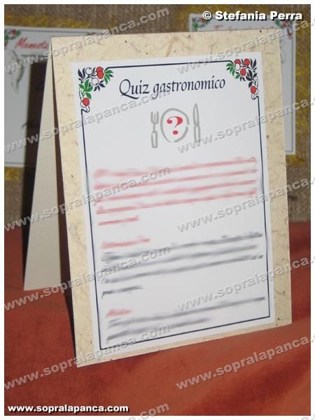 Segnaposto ricette cucina matrimonio