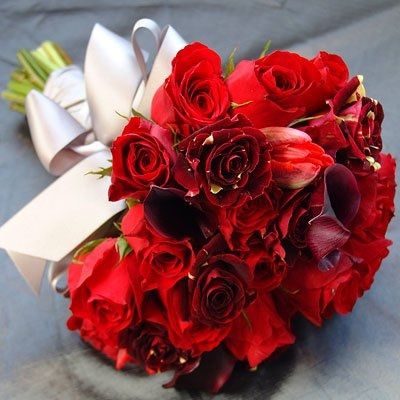 Bouquet sposa rosso
