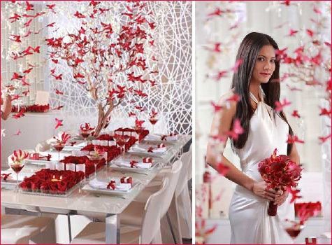 Allestimenti matrimonio rosso scuro