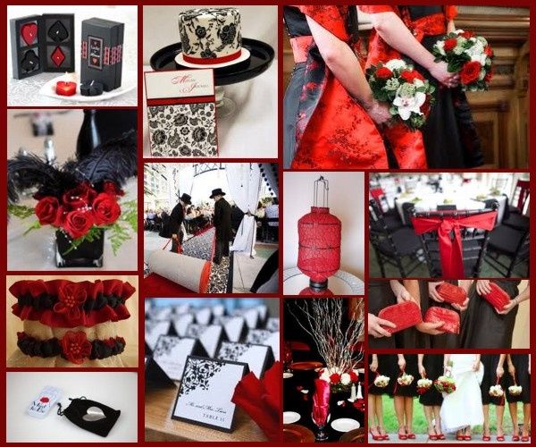 Allestimenti matrimonio rosso scuro
