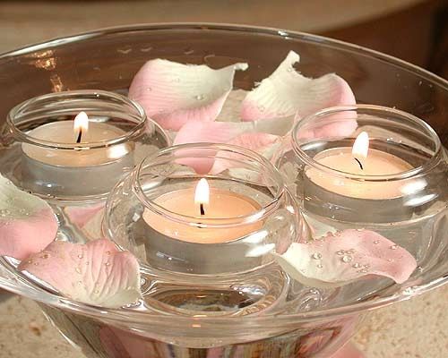 Candele matrimonio bianche rosa