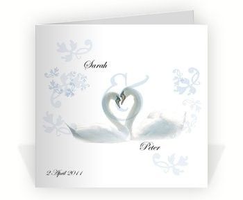 Partecipazioni matrimonio cigno