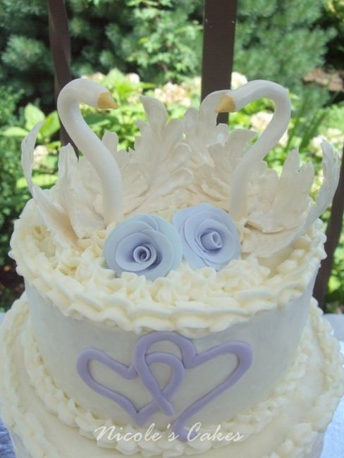 Torta nuziale cigno