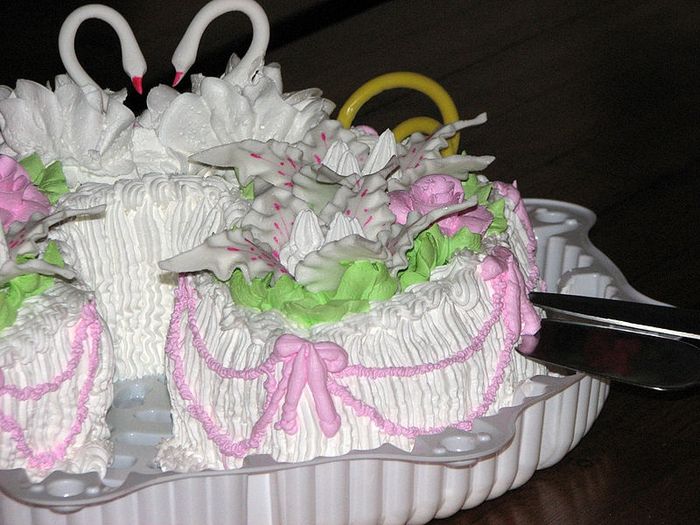 Torta nuziale cigno