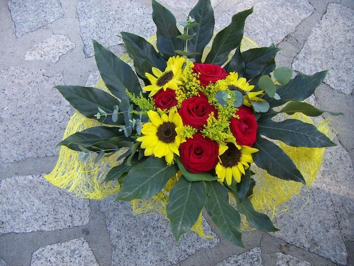 Bouquet sposa girasoli