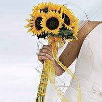Bouquet sposa girasoli