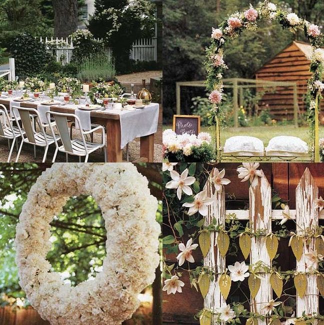 Decorazioni matrimonio aria aperta