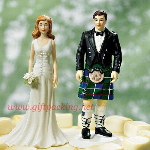 Cake topper matrimonio kilt