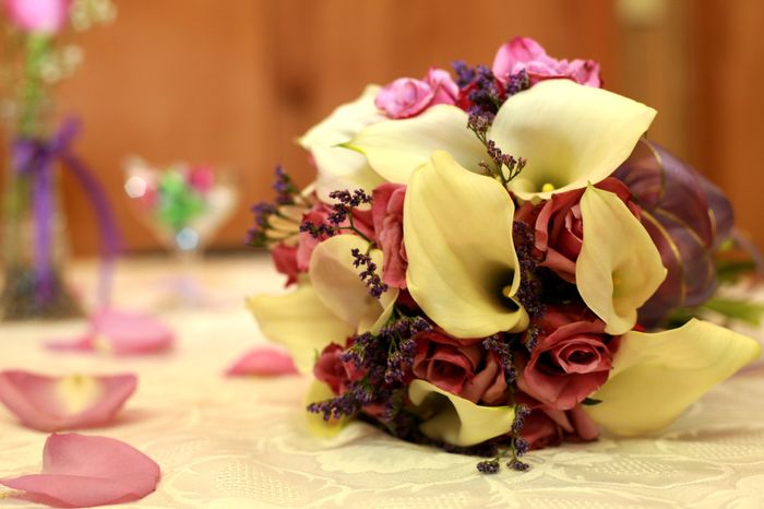 Bouquet sposa calle lavanda
