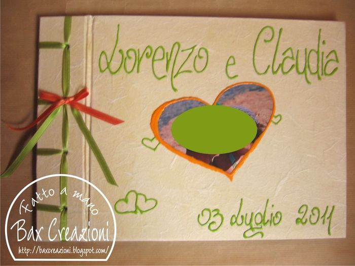 Guestbook matrimonio avorio verde