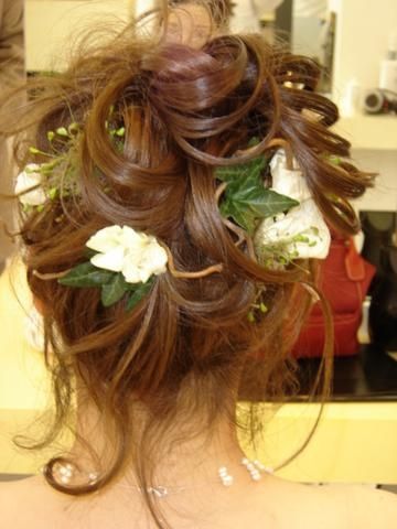Chignon capelli ricci