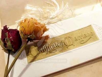 Certificato di matrimonio vintage