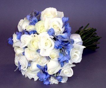 Bouquet nozze bianco blu