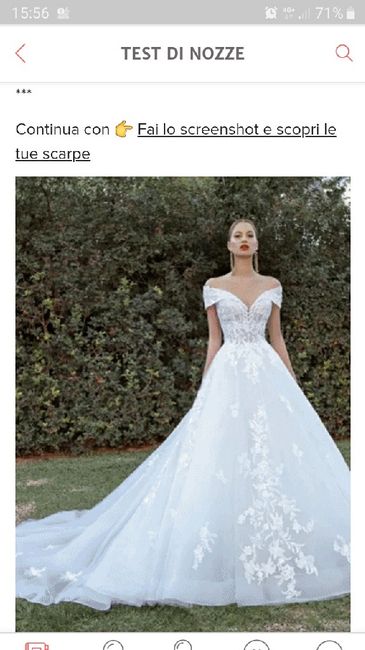 Fai lo screenshot e scopri il tuo abito da sposa 1