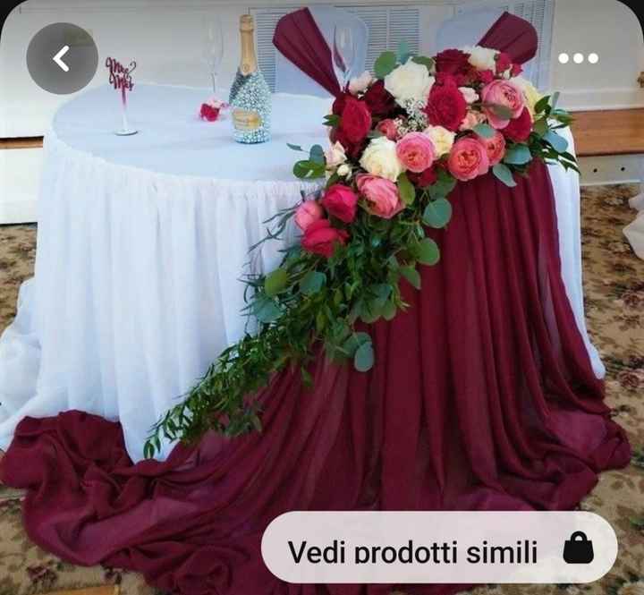 Allestimento tavolo sposi - 1