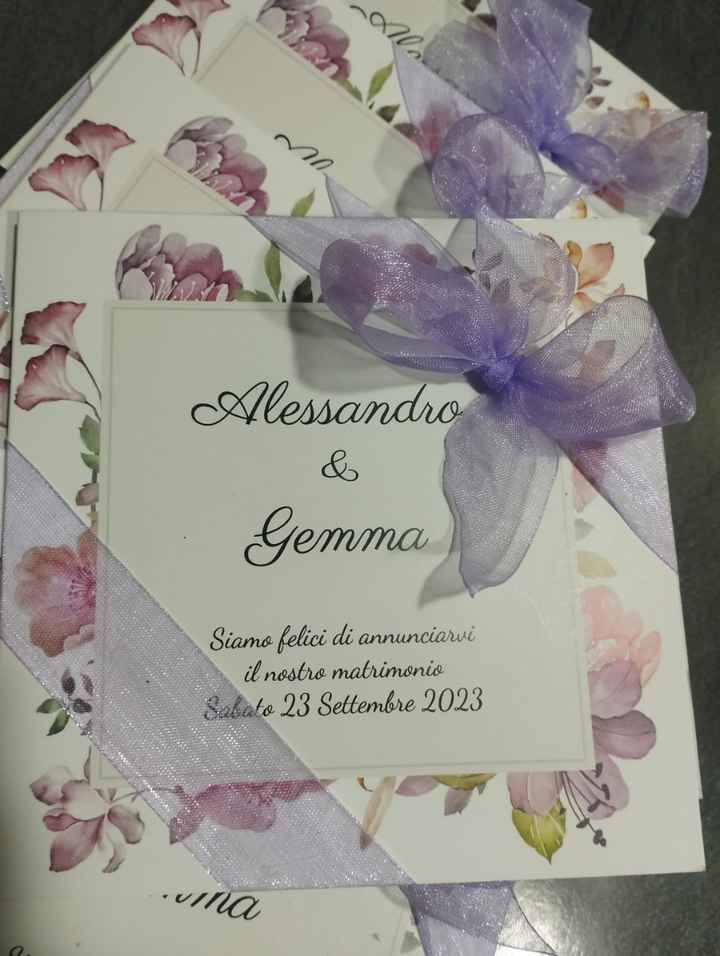 Come avete fatto le partecipazioni, il tableau, e i segna posto - 1