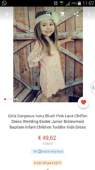 Vestito per damigelle bimbe - 1